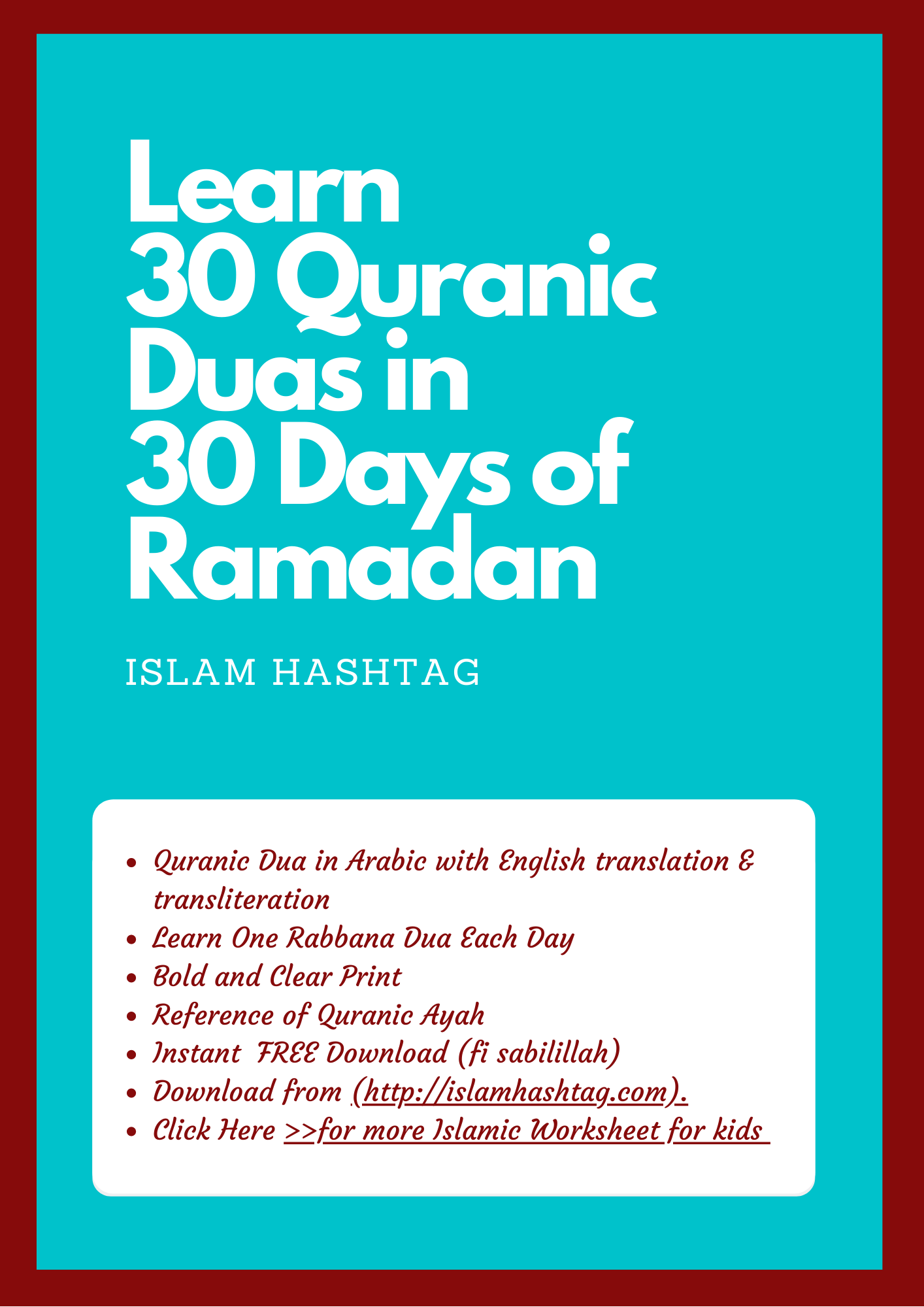 30 Rabbana Dua In 30 Days Of Ramadan Islam Hashtag